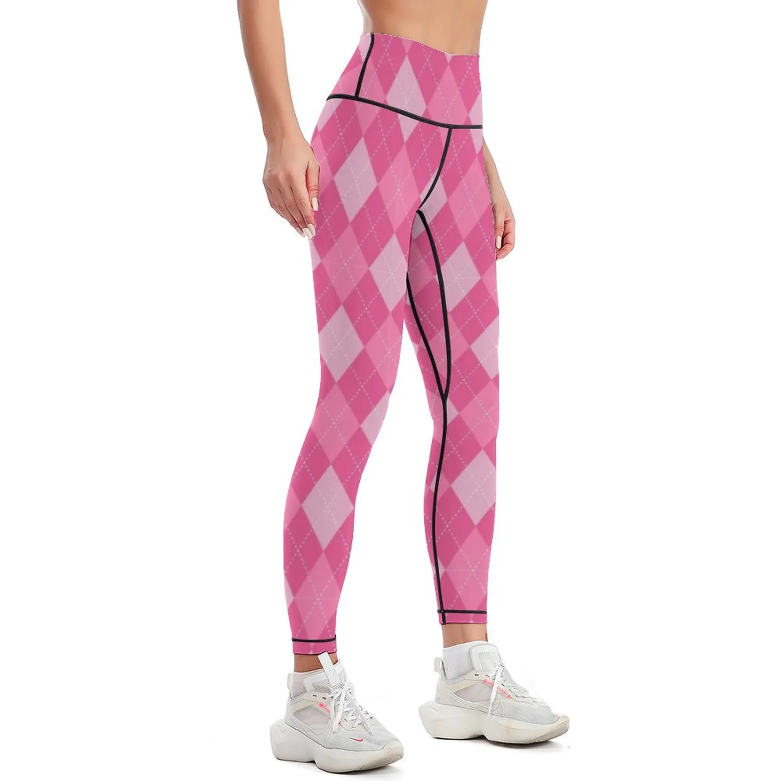 argyle pattern Leggings harem pants sportswear gym Womens Leggings