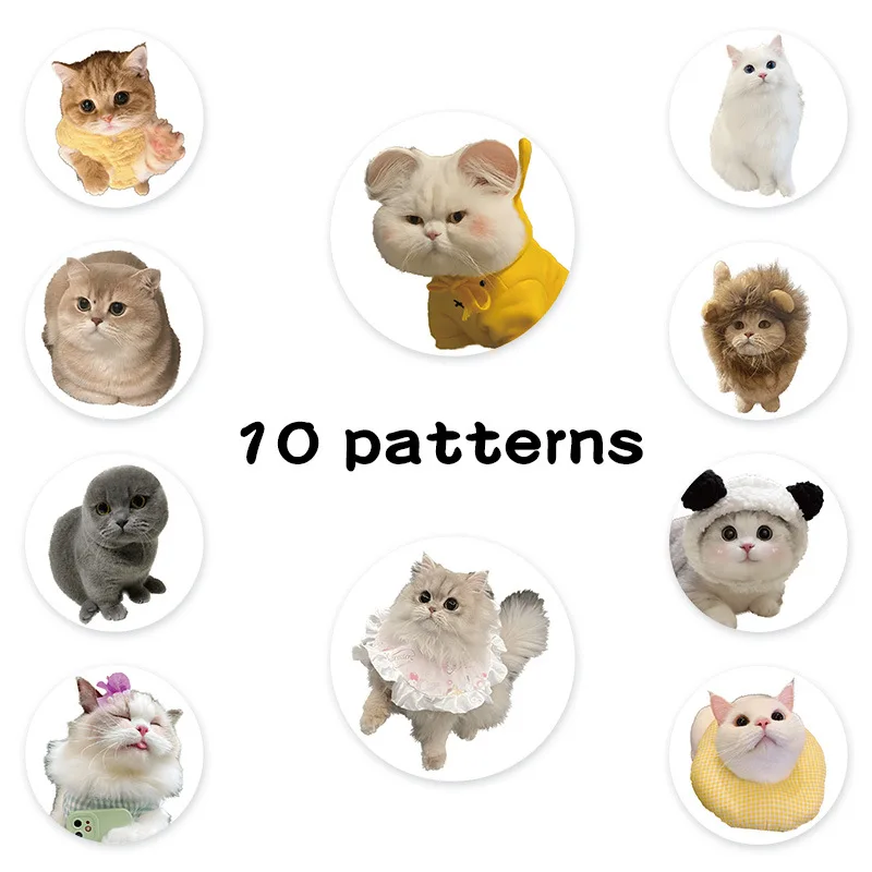 500 teile/Rolle Nette Tier Katze Meme Graffiti Aufkleber DIY Dekoration Handy Fall Notebook Wasser Flasche Skateboard Spielen Geschenke