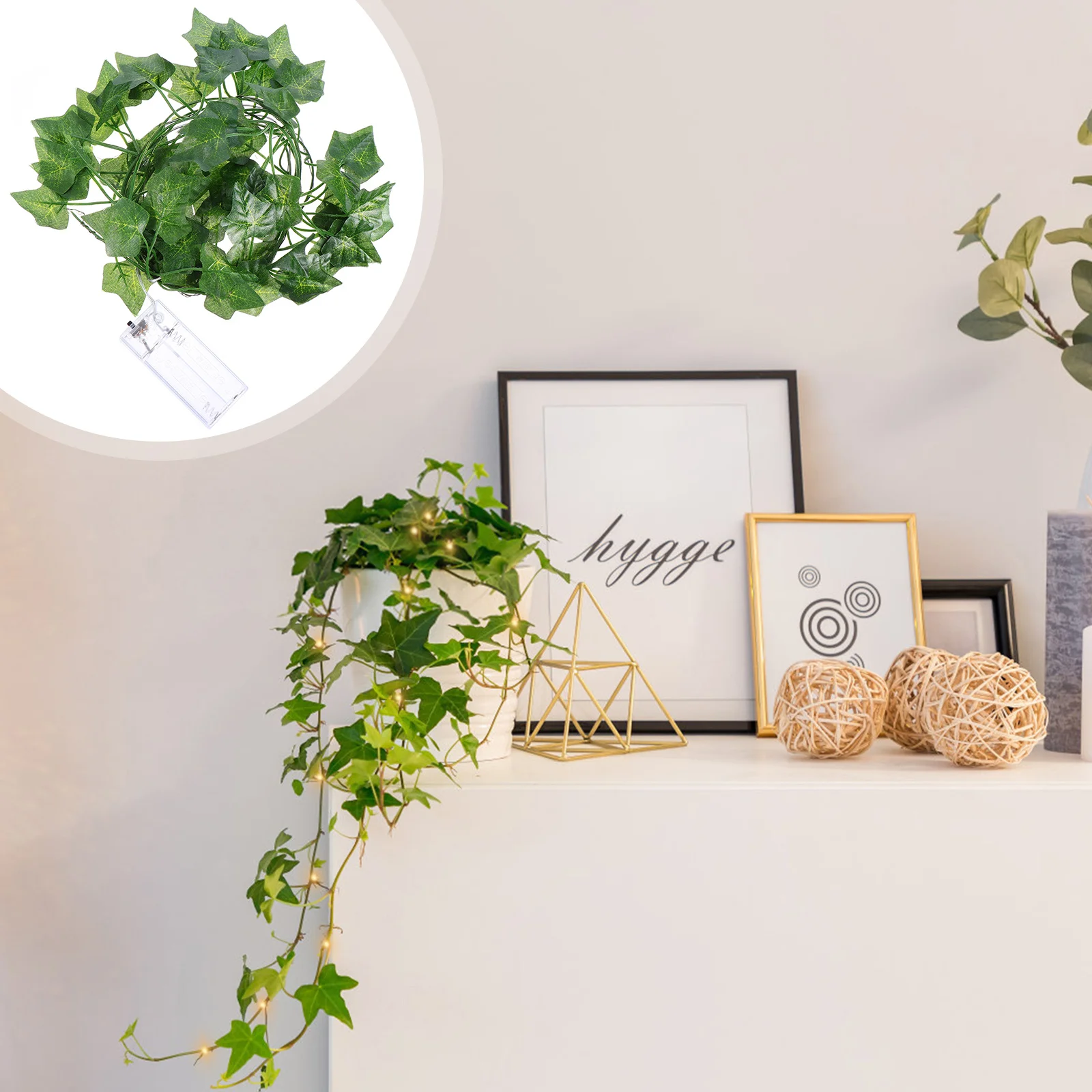 

Artificial Garland LED String Lights Green Leaves Vine Lamp Ideal Home Garden Courtyard Decorative Hanging String Light