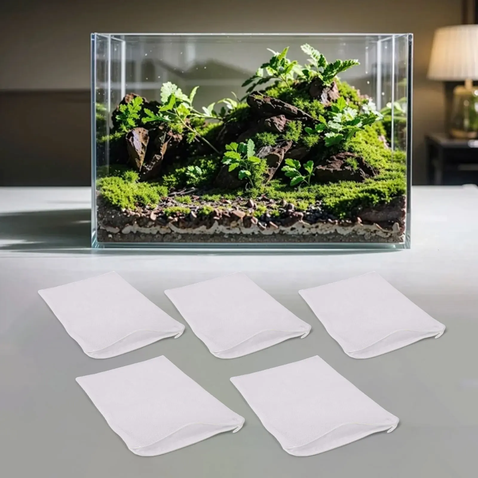 10 Pack Aquarium Filter Bags with Zipper Closure for Reusable Filtration Solutions in Aquariums Ponds and Garden Water Systems view 5
