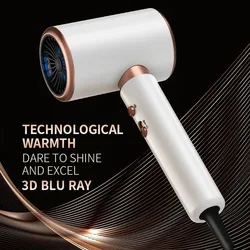 300 Million Negative Ion Blue Light Hair Care Hair Dryer 2000W Turbine High Speed Motor Electric Hair Brush Quick Drying Dryer