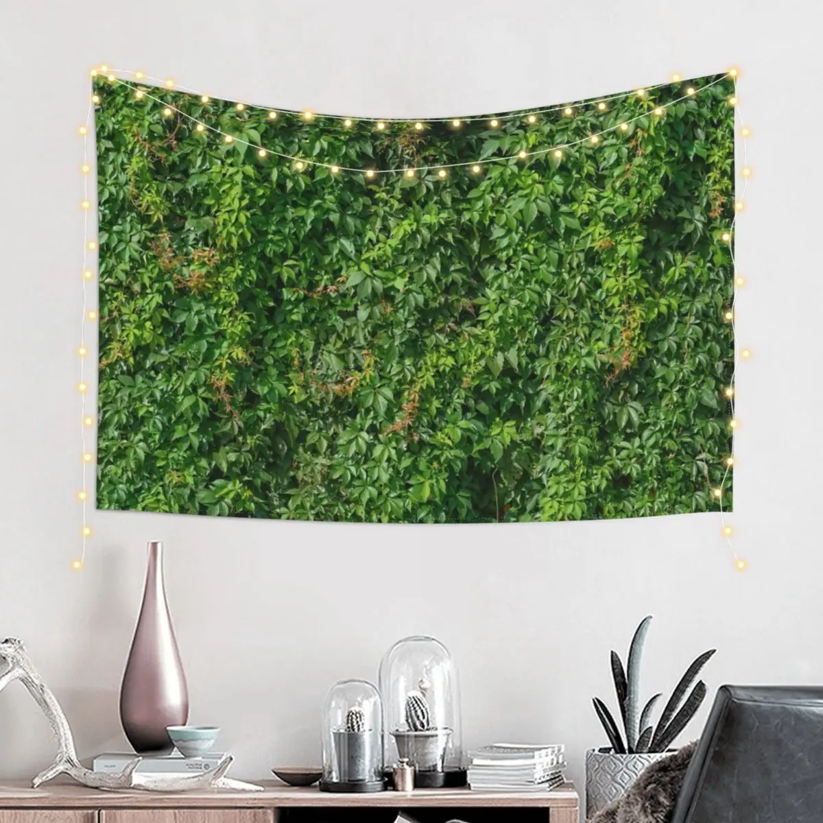 

Texture rich thick jungle Green vines and wild climbing plants natural pattern Tapestry Anime Decor Room Decor Cute Tapestry