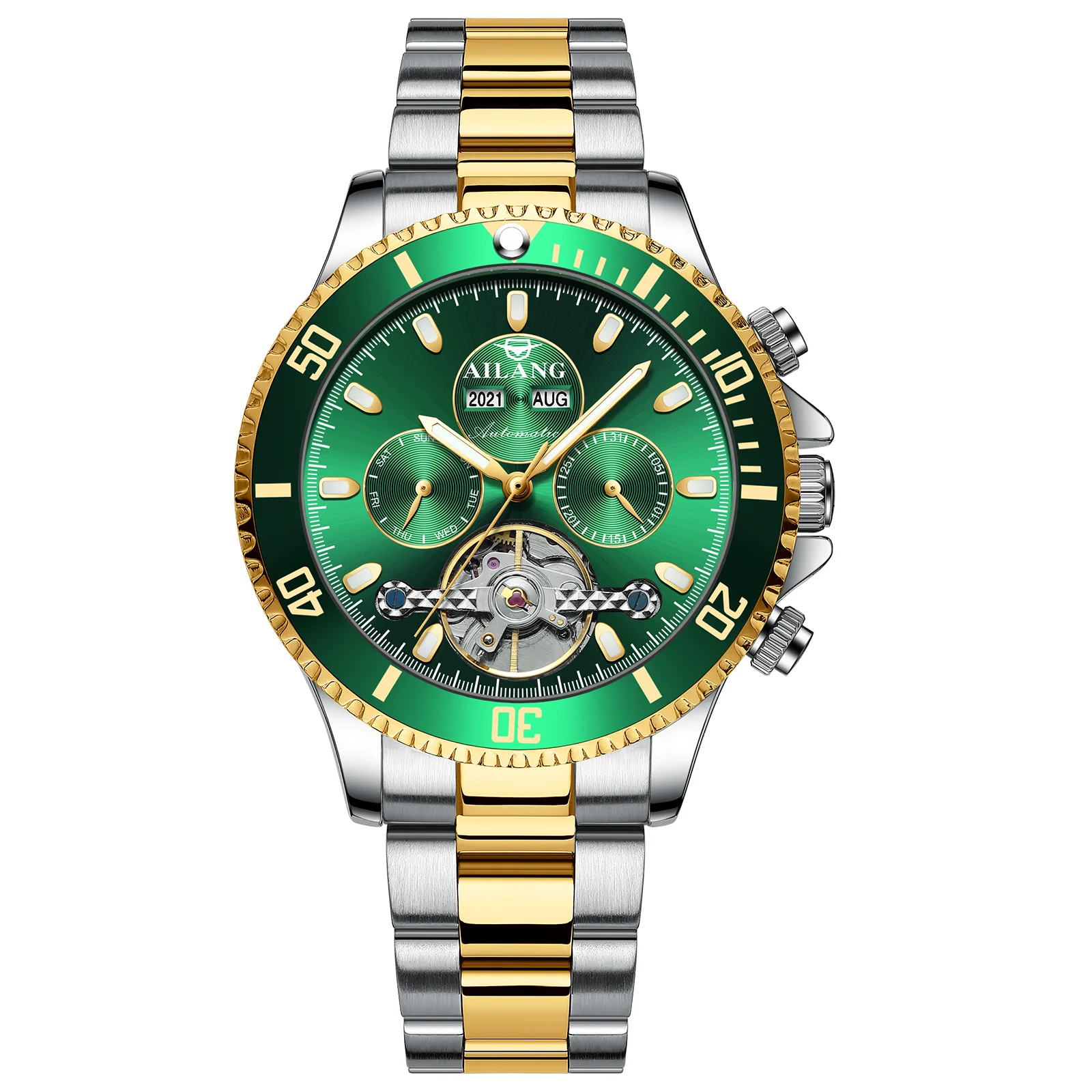

AILANG Man Watch Original Brand Waterproof Mechanical Watch Stainless Steel Strap Automatic Date Mens Gifts Watches For Man