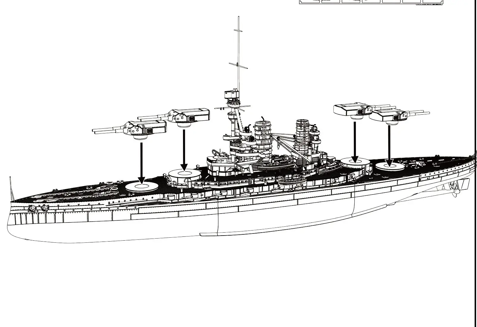 

SSMODEL SS589 1/350 1/700 1/200 German Navy Bayern-class SMS Baden Military Model Kit