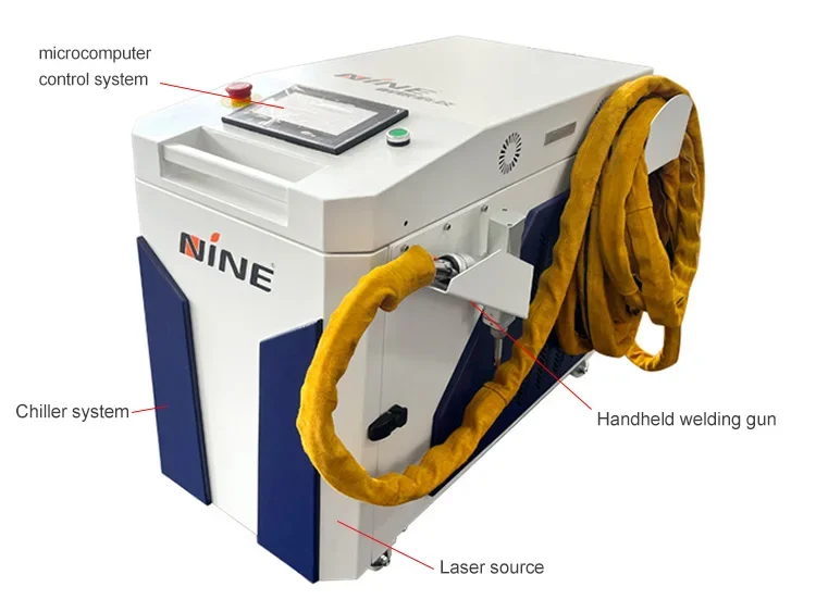 Портативный алюминиевый лазерный сварочный аппарат с автопитателем