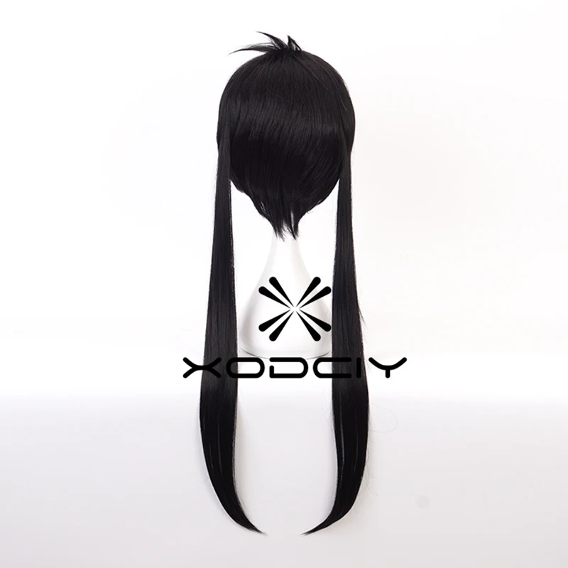 أنيمي قوة النار تاماكي كوتاتسو شعر مستعار تأثيري أسود التوأم ذيل حصان شركة قوة النار الخاصة 8 حفلة الهالوين للنساء للفتيات