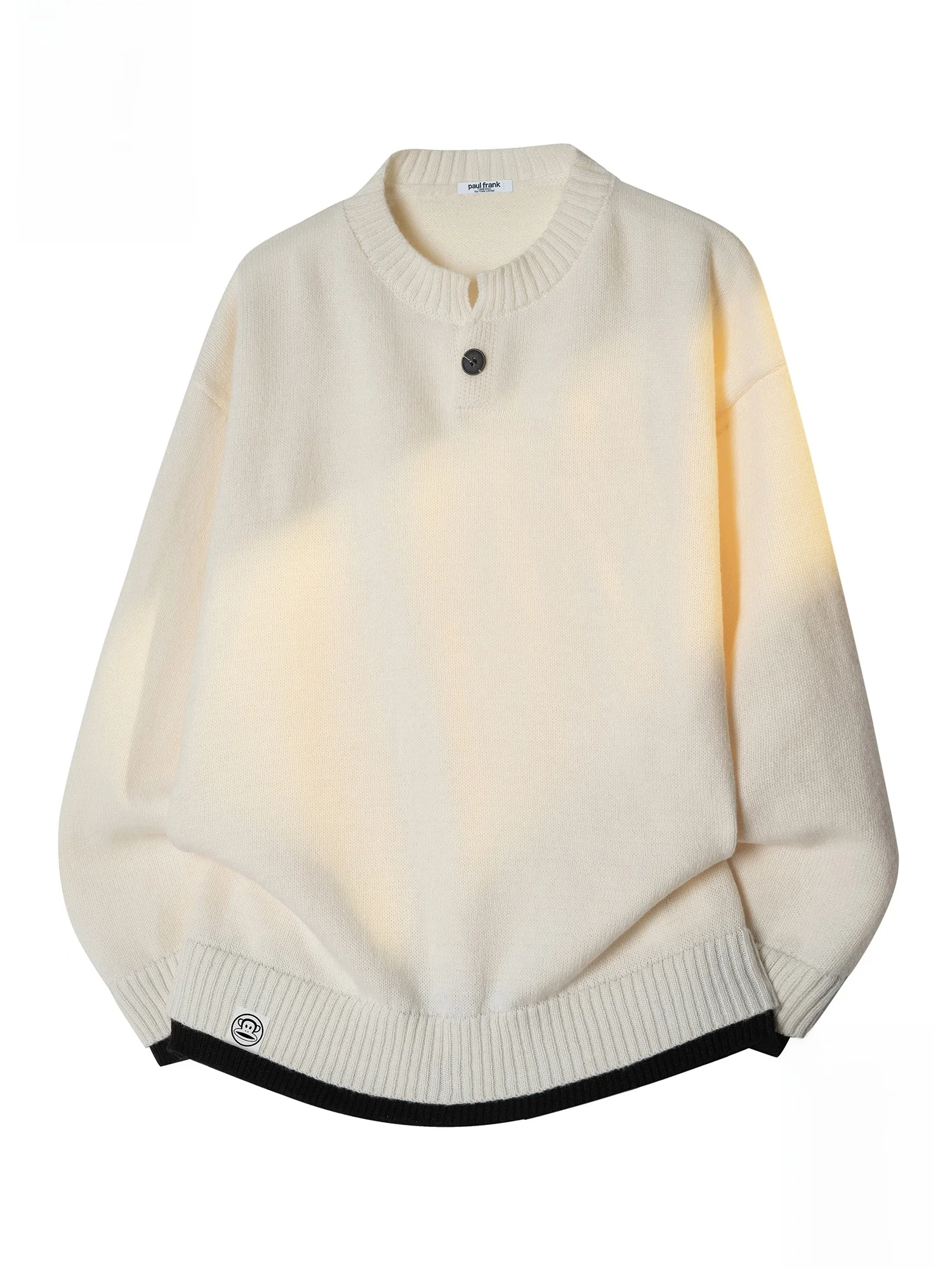 

Мужской вязаный свитер Paul Frank свободного кроя: теплый, универсальный, осенне-зимний, новый, на пуговицах, повседневный, из полиэфирного волокна