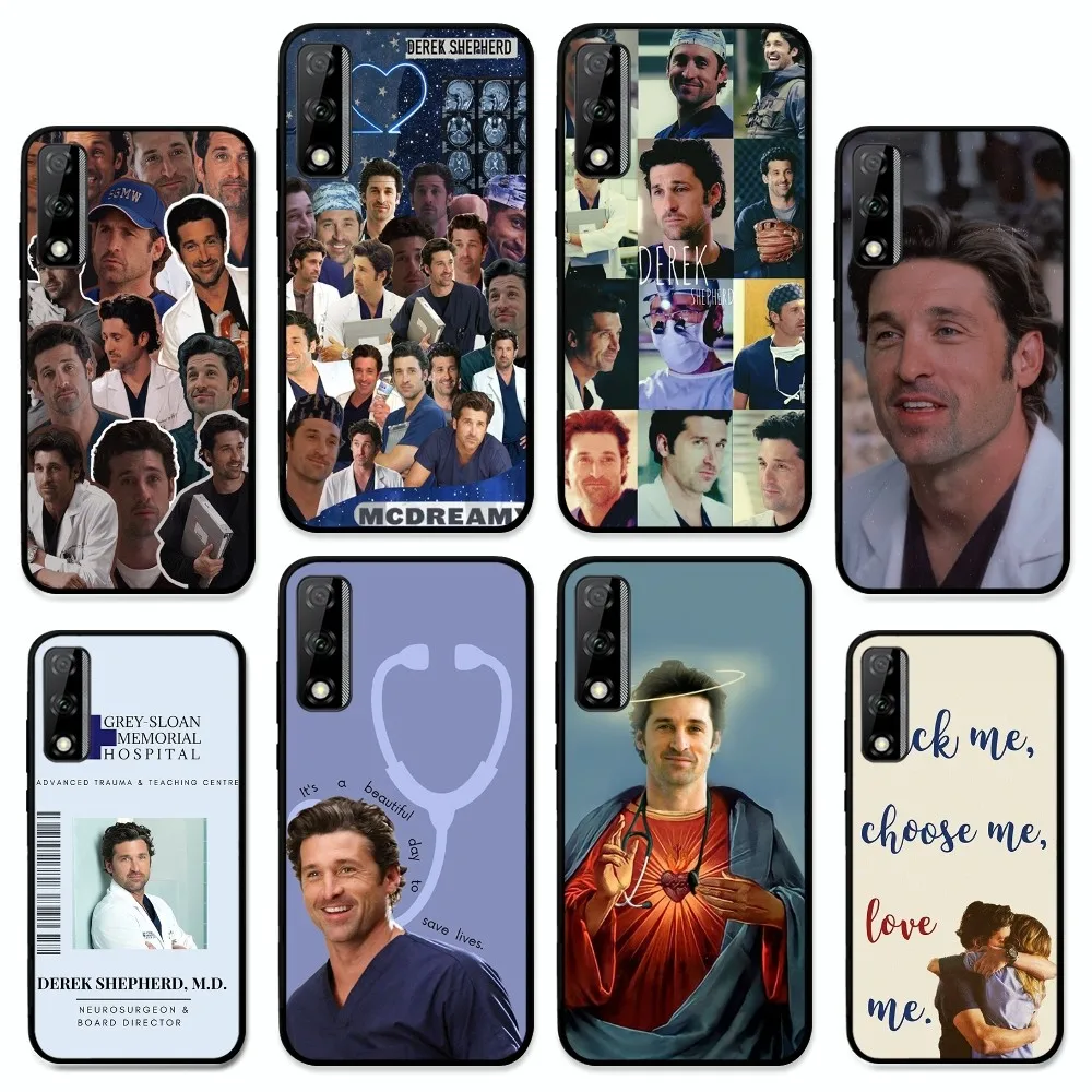 Derek Shepard Grey Anatomy Phone Case For Huawei Y9 6 7 5 Prime Enjoy 7s 7 8 Plus 7a 9e 9plus 8E Lite Psmart Shell