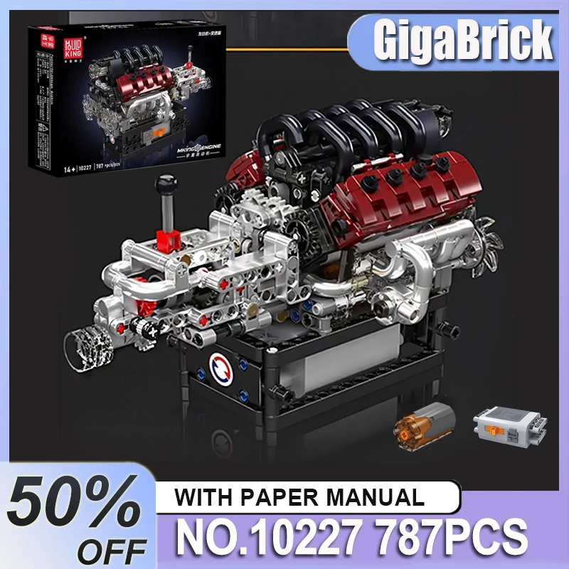 mold-king-10227-classico-display-worthy-v8-motore-moc-modello-blocchi-mattoni-assemblaggio-scrivania-orn-giocattoli-regalo-di-natale-per-adulti-bambini