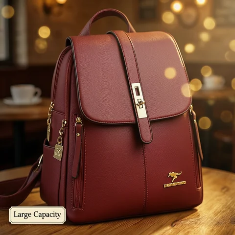 Femmes grande capacité sac à dos de haute qualité en cuir Vintage sacs pour femmes sacs d'école voyage sac à dos dames Bookbag sac à dos