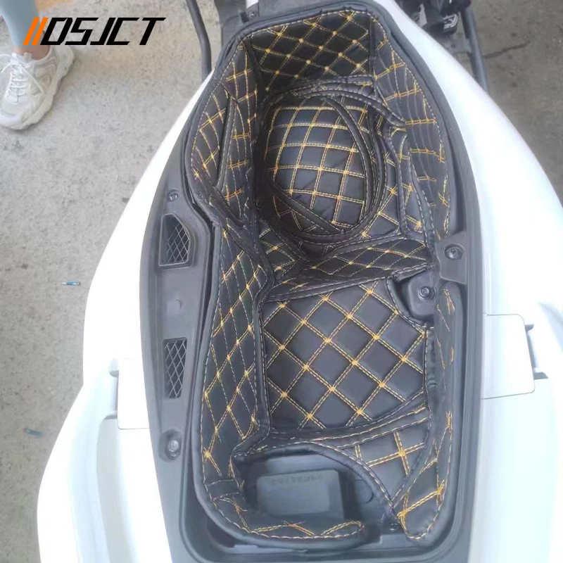 For Haojue UHR150 UHR 150 motorcycle Nylon PU Leather Trunk Liner Interior Inner Pad Seat Bucket Cover Cushion Luggage Mat