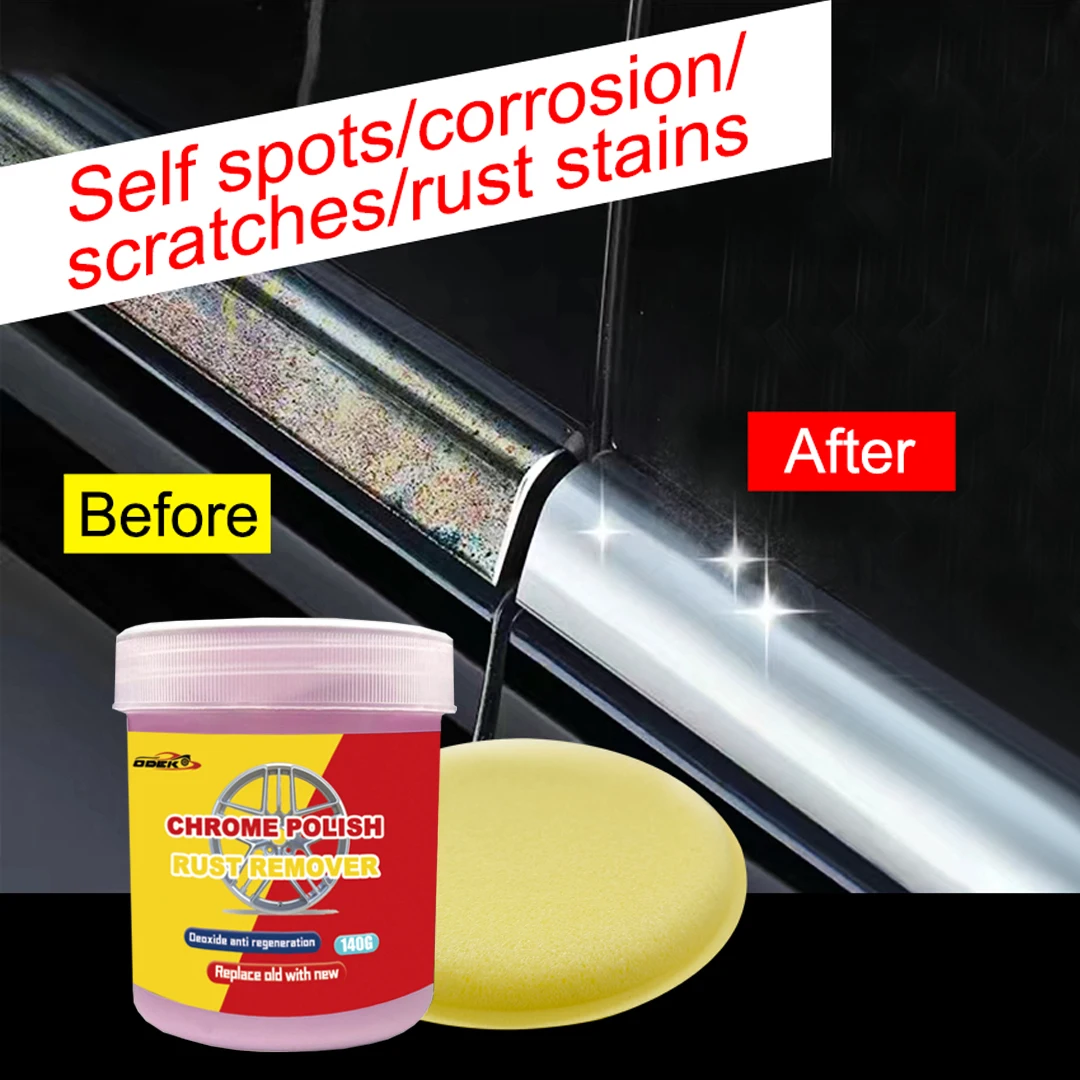 140g Car Chrome-Plated Repair Paste - Metal Polishing and Rust Removal for Windows, Doors and Signs