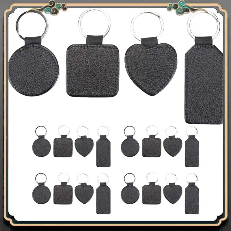 

ASMA-20 шт., пустые брелки для сублимации, брелок из искусственной кожи, кулон, брелок для ключей с теплопередачей, орнамент для изготовления поделок своими руками