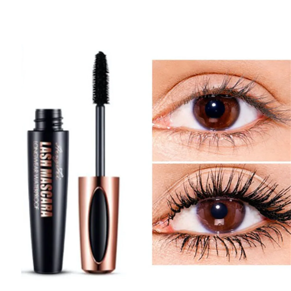 1pc 4D Mascara Thick Slender Curly Waterproof And Sweatproof 24h Lasting Effect Without Smudge Mascara Makeup Tools