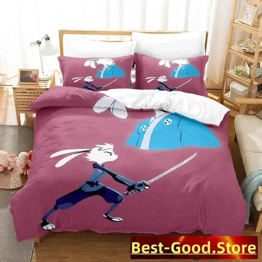 Samurai Rabbit Bedding Set Single Twin Full Queen King Size Bed Set Adult Kid Bedroom Duvetcover Sets Anime parure de lit Bed - view 4