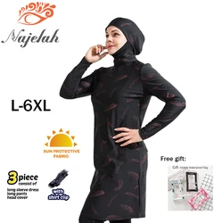 Burkini Muslim Modest Swimwear Full Cover Ups For Women Islamic Long Sleeve Swimsuit Fashion Swimming Suit Hijab Swim Bathing