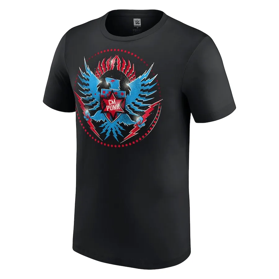 

Youth Black Cm Punk Official Seal T-Shirt Is Simple Stylish Loose Sweat Absorbing And Breathable Suitable For Outdoor Activities