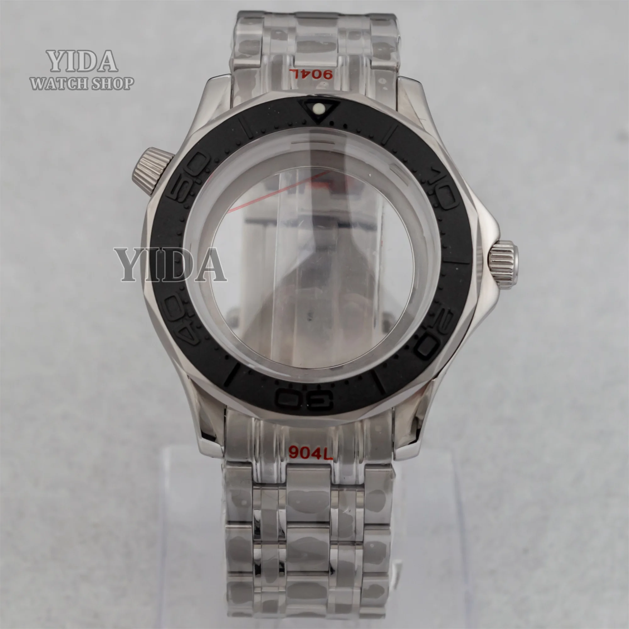 NH35 Watchcase for Seamaster 300 Case 10ATM Waterproof Sapphire Glass Stainless Steel Strap fit NH35 NH36 Movement Watch Parts