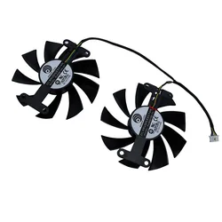 Pa09215b12h placa gráfica fã, para powercolor dragão vermelho rx 580 8gb ax rx470 rx 480, vídeo vga gpu refrigeração, 2 pcs/set