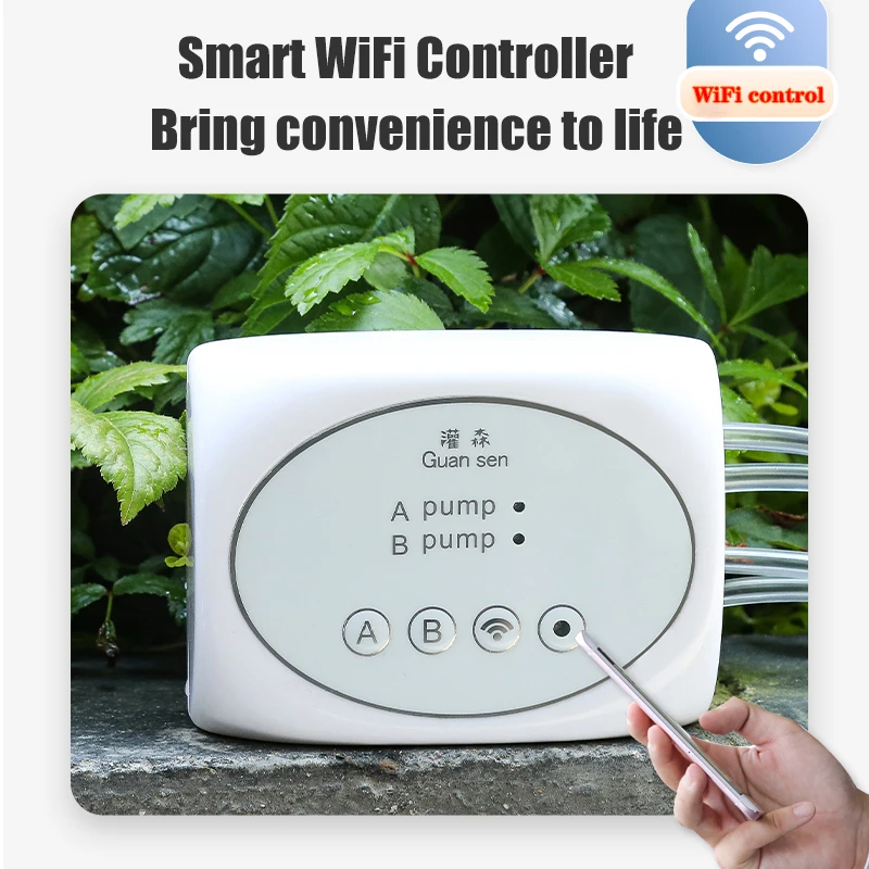 WiFi Smart Garden Irrigation Controller Plant Automatic Drip Irrigation System Kit Mobile Phone Control Watering Timer Device