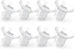 Inserções de flange para Medela, 15mm, 17mm, 19mm, 21mm, adequadas para Momcozy S12pro, S9pro, S9, S10, S12, Spectra, Bellaby, 24mm Flange, 8 peças