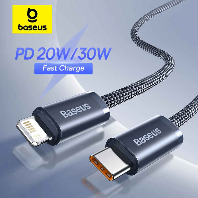 Baseus USB-C-Kabel für iPhone 14 13 12 11 Pro Max Xs Plus 20W 30W Schnellladekabel Typ C Datenkabel für iPad Macbook