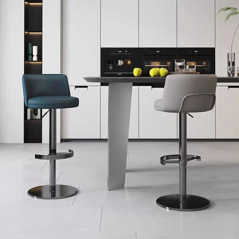 

Swivel Relaxing Bar Chairs Modern Metal Reception Adjustable Bar Chairs Industrial Design Sgabelli Isola Cucina Home Furniture