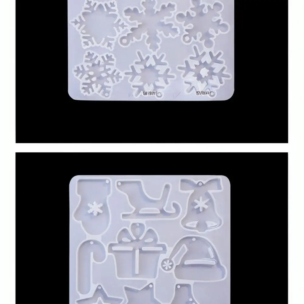 Silicone Casting Tool Christmas Resin Mold Jewelry Making Kit Tree Snowflake Deer Horn Pendant Craft Supplies