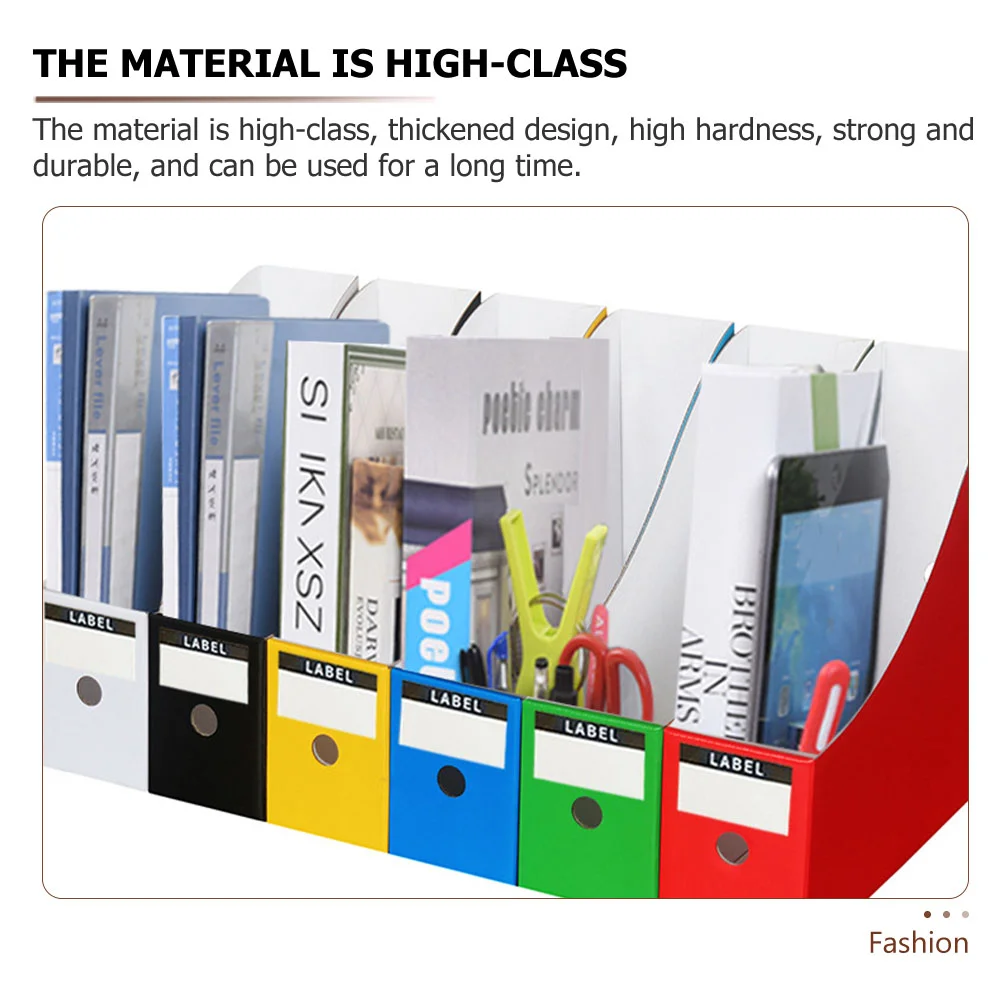 6 Pcs Desktop File Bookshelf Color Document Holder Magazine Stand Rack Office Organization Storage Paper Student Use