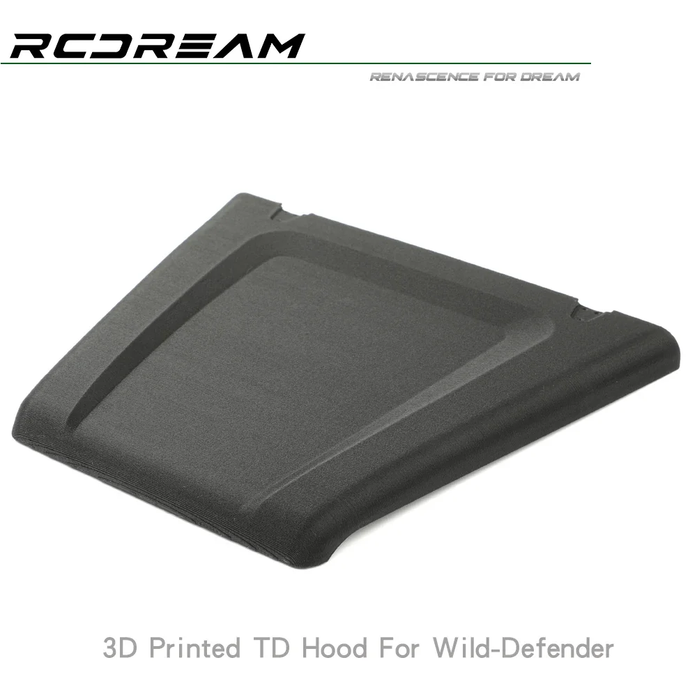 RCDream TD Hood Old-fashion bonnet 3D-Printed Mixed carbon For Wild-Defender RD110 RD90 RD130 / TRX4 DIY Option parts#D1A2-TD