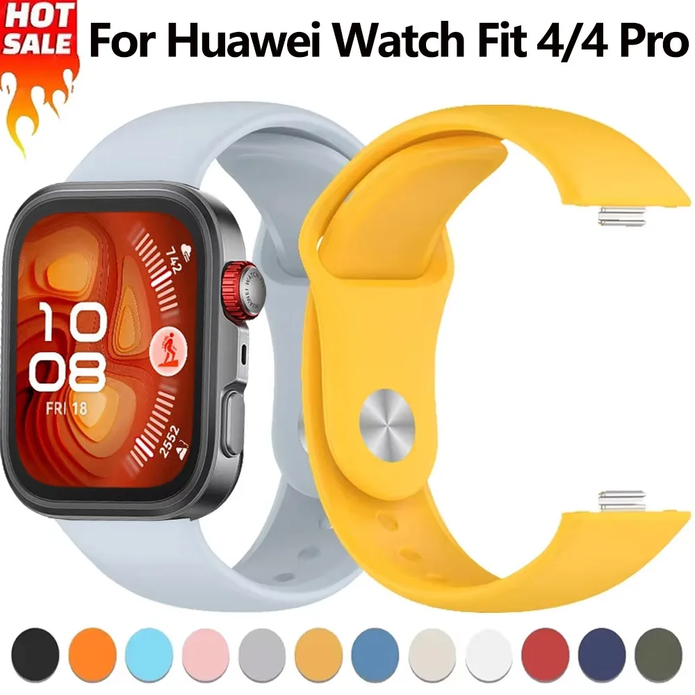 

Soft Silicone Strap for Huawei Watch Fit 4/4 Pro/3 Original official Bracelet Accessories for Huawei Watch Fit 3/Fit 4 Band Belt
