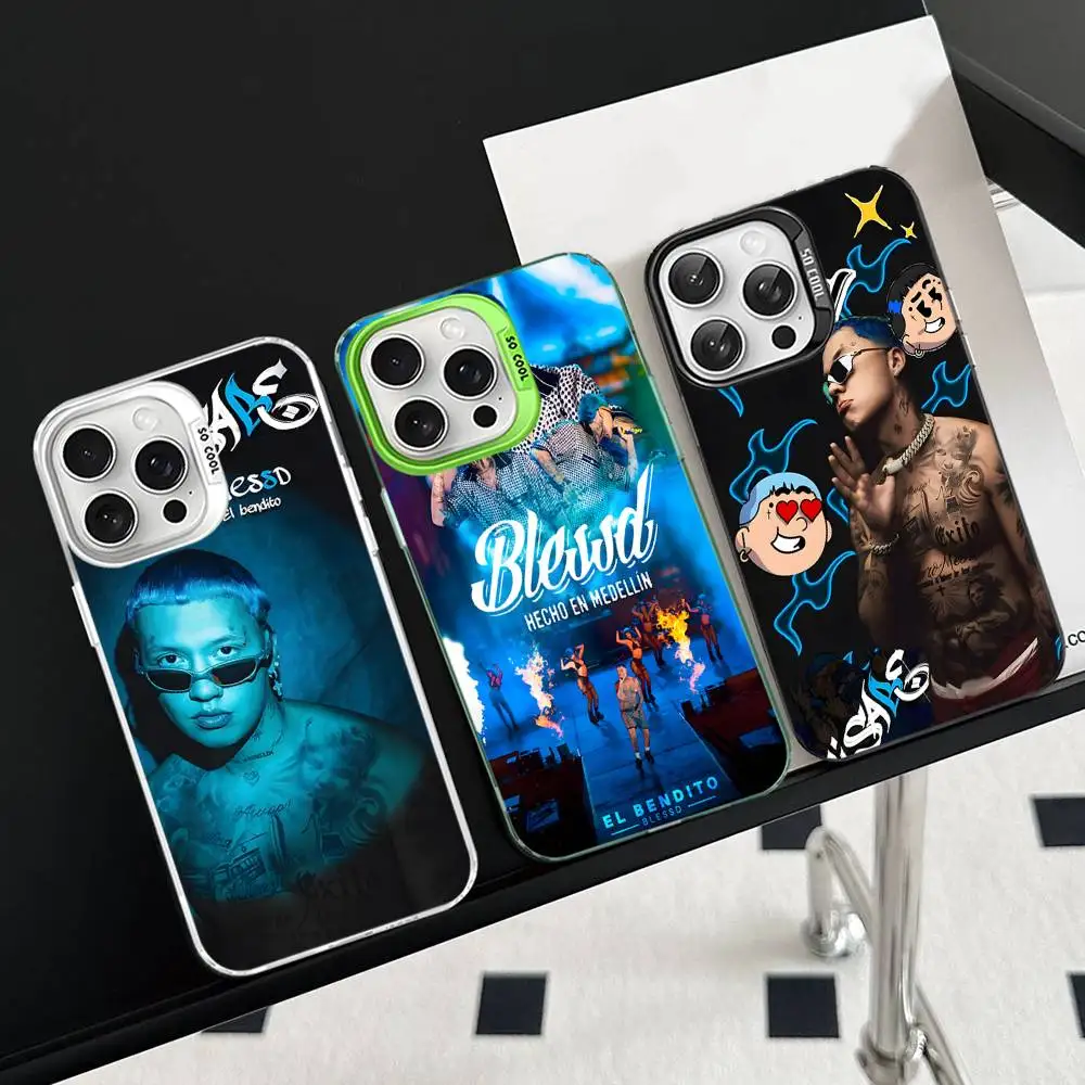 Blessd Cantante Rapper Phone Case for iPhone 17 16 15 14 13 Pro 12 11 Pro Max PLUS Color Back Cover