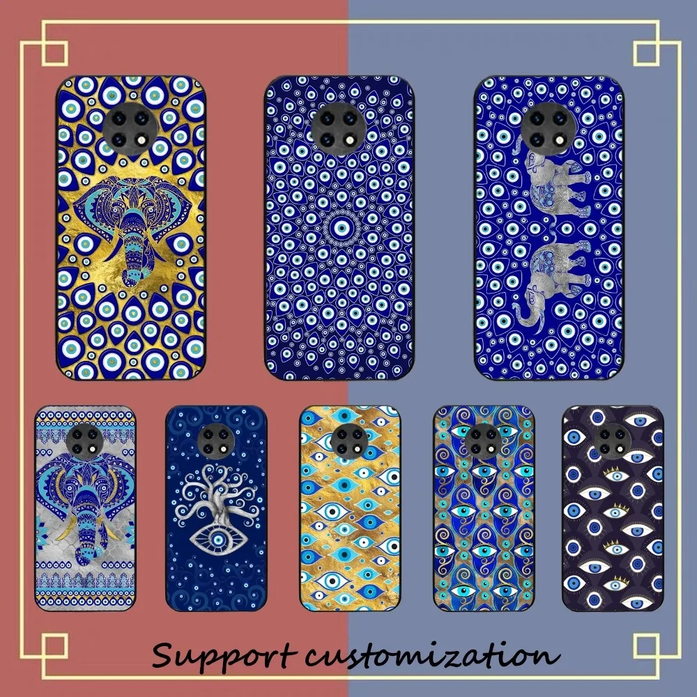 Funny Turkish Lucky Blue Evil Eye Phone Case For Redmi Note 4 X 5 A 6 7 8 T 9 9S 10 11 11S 11Epro Poco M3 pro