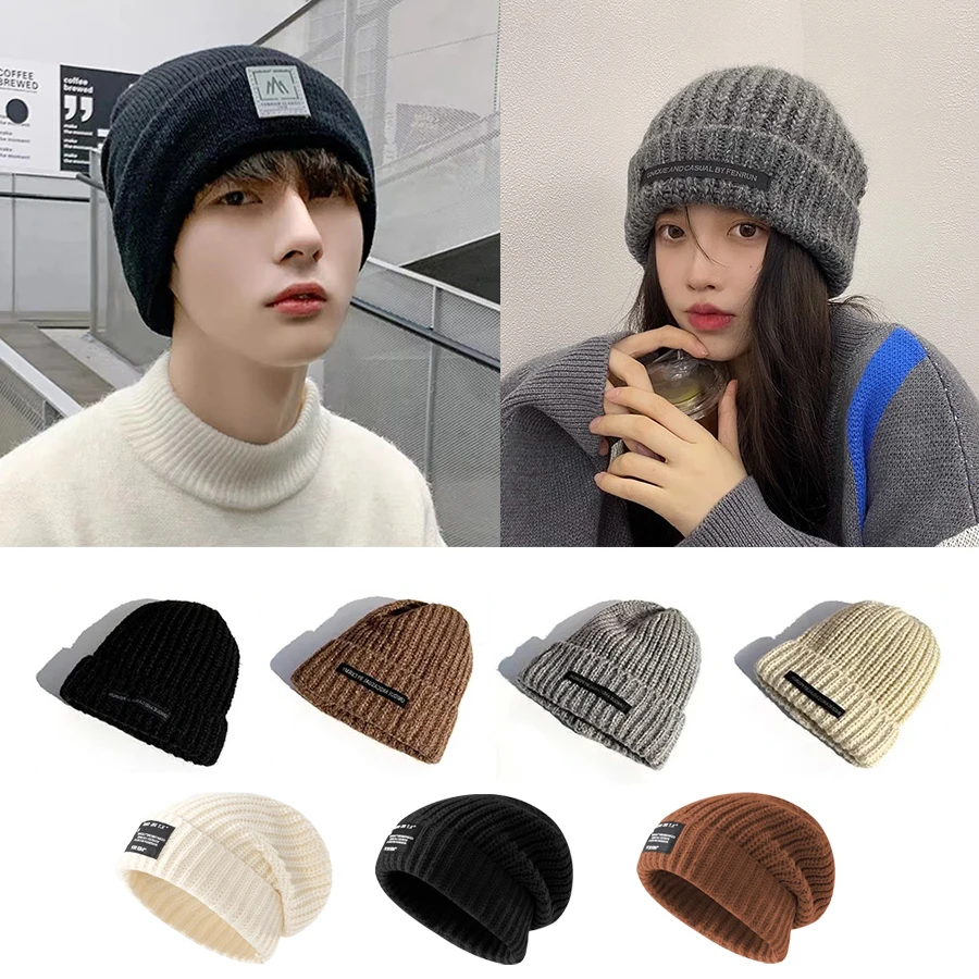 Fashion Winter Knitted Hats for Men Women Casual Multiple Colored Winter Head Girth Knitted Hat Unisex Daily Life ​Beanie