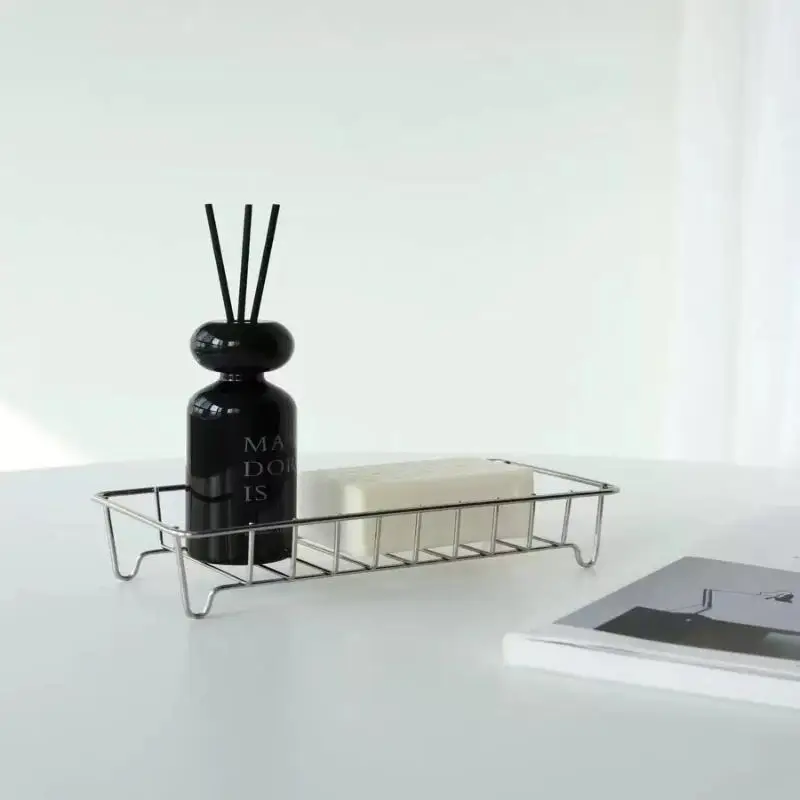 Portasapone in acciaio inossidabile Vassoio di scarico Contenitore Lavello del bagno Vassoio Ganizer Bancone da cucina Rack di stoccaggio per portasapone