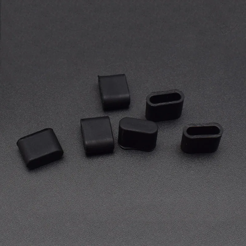 USB Type-C Charging Wire Dust Cover Universal Plug Protector Cap Silicone Protection Mobile Phone Data Cable Black Transparent