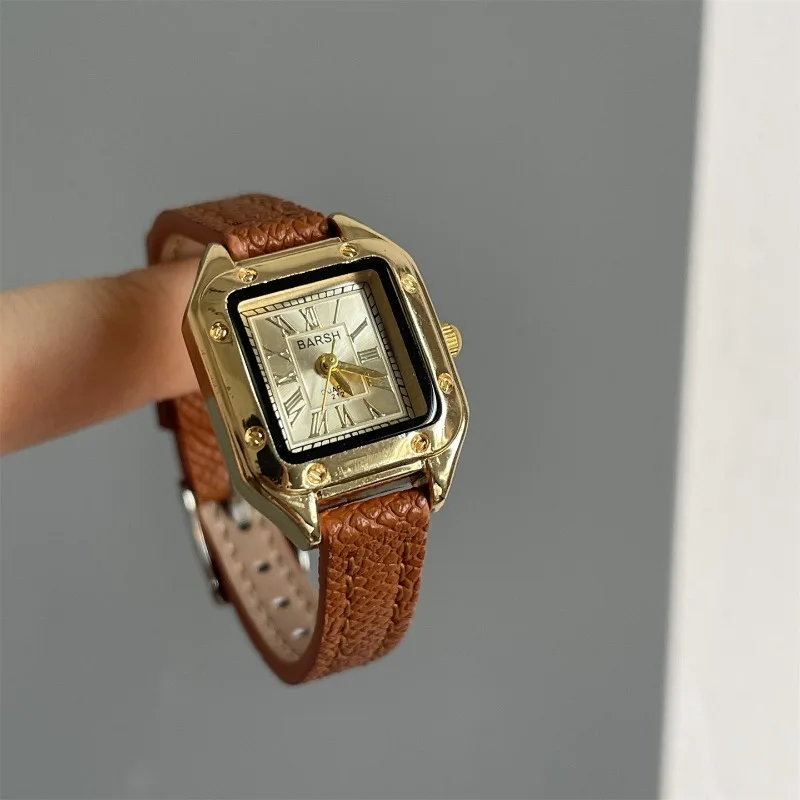 

Роскошные женские кварцевые часы высокого качества, женские модные наручные часы с квадратным кожаным ремешком Montre Femme Relogio Feminino, подарки