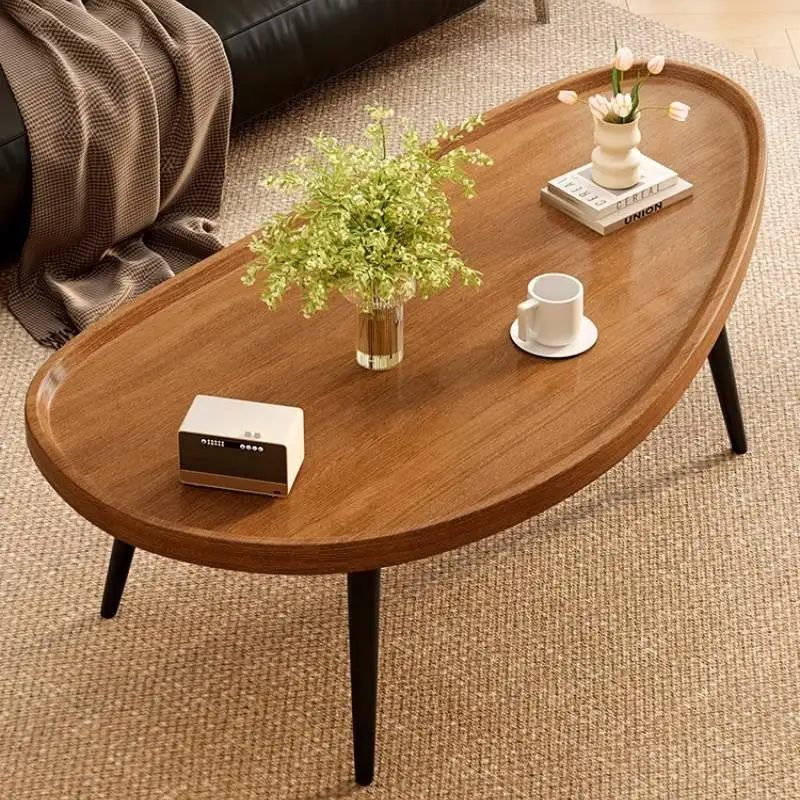 

Высококачественные коричневые кофейные столики овальной формы, уникальные, роскошные, в скандинавском стиле, современные дизайнерские низкие кофейные столики, мебель Stoliki Kawowe Nowoczesne