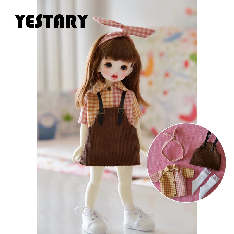 

YESTARY BJD Doll Clothes 1/6 Dolls Accessorie Finished Products Corduroy Strappy Dress Fashion Dolls Clothe Girls Birthday Gifts