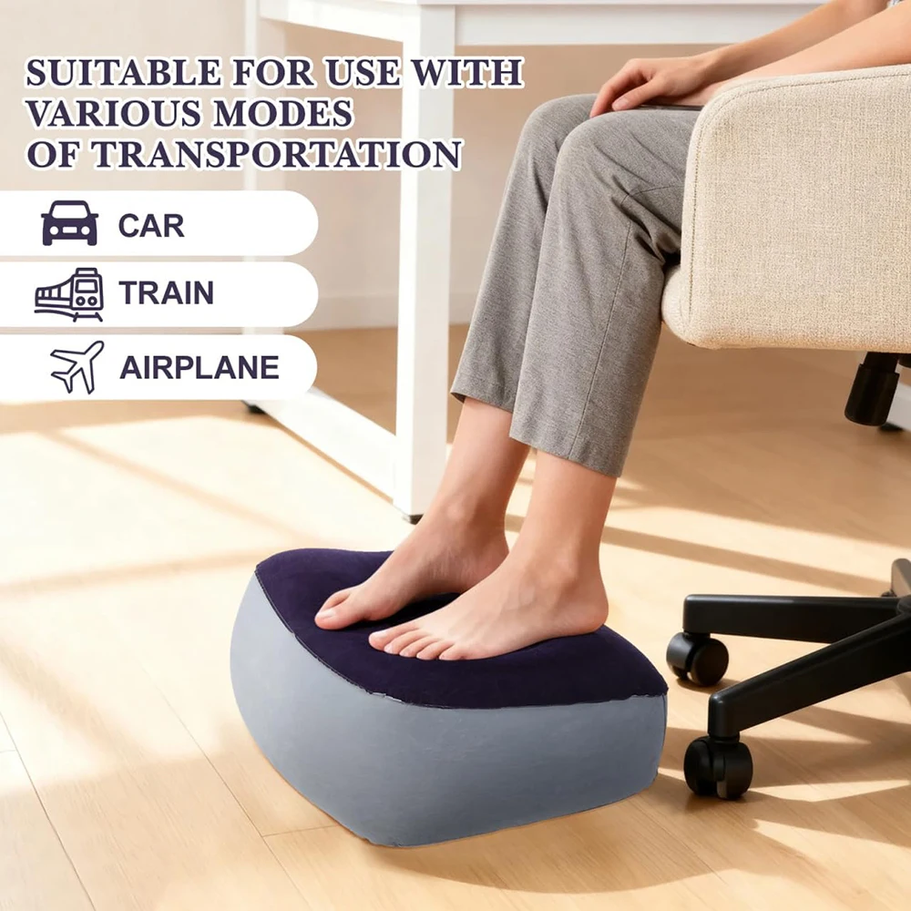 Inflatable Footrest Pillow PVC Foot Rest Air Pillow Cushion For Travel Office Home Leg Up Relaxing Feet Tools Under Desk