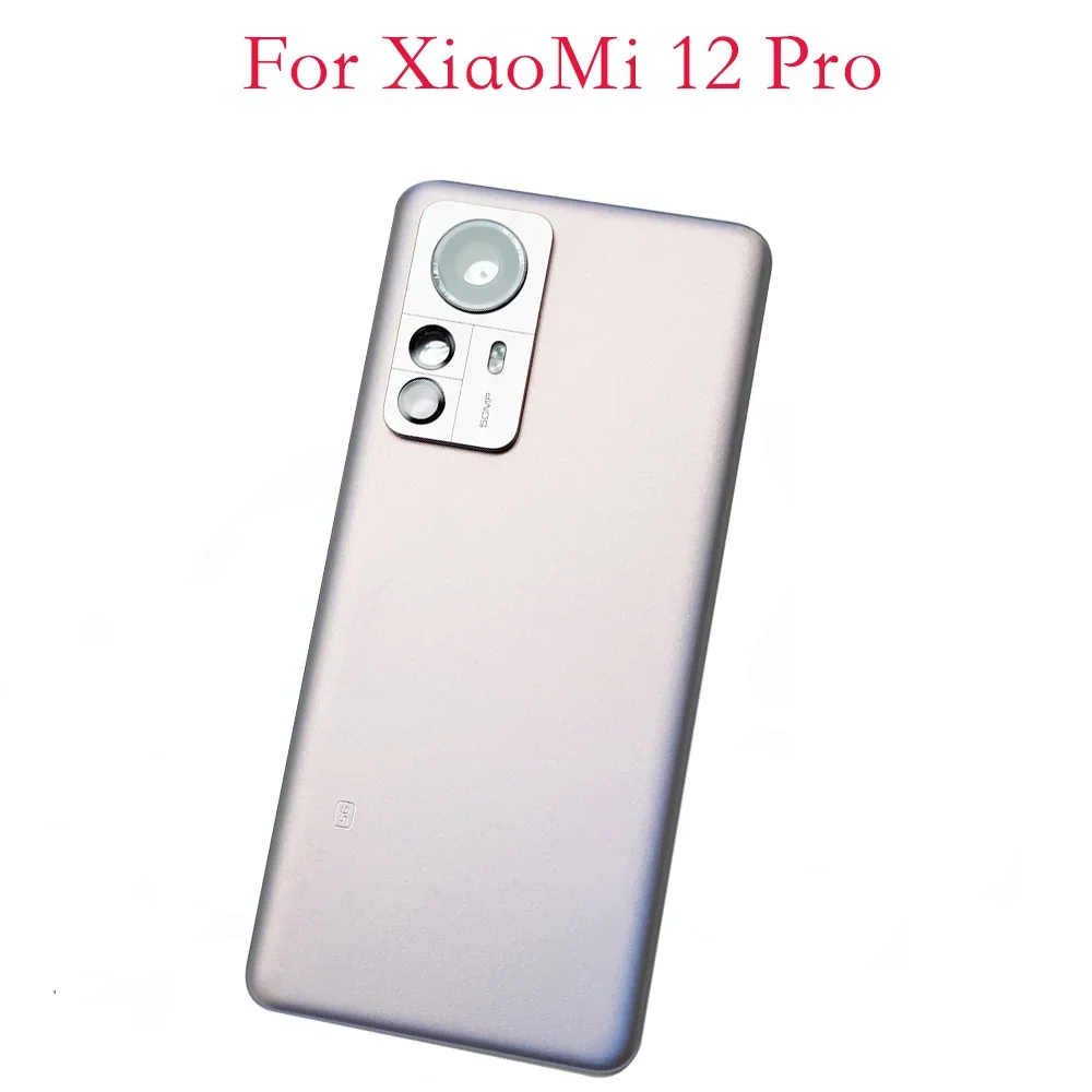 Battery Cover Door Back Housing For Xiaomi Mi 12 Pro Glass Lid Rear Mi12 Pro 2201122C 2201122G With Camera Frame Lens