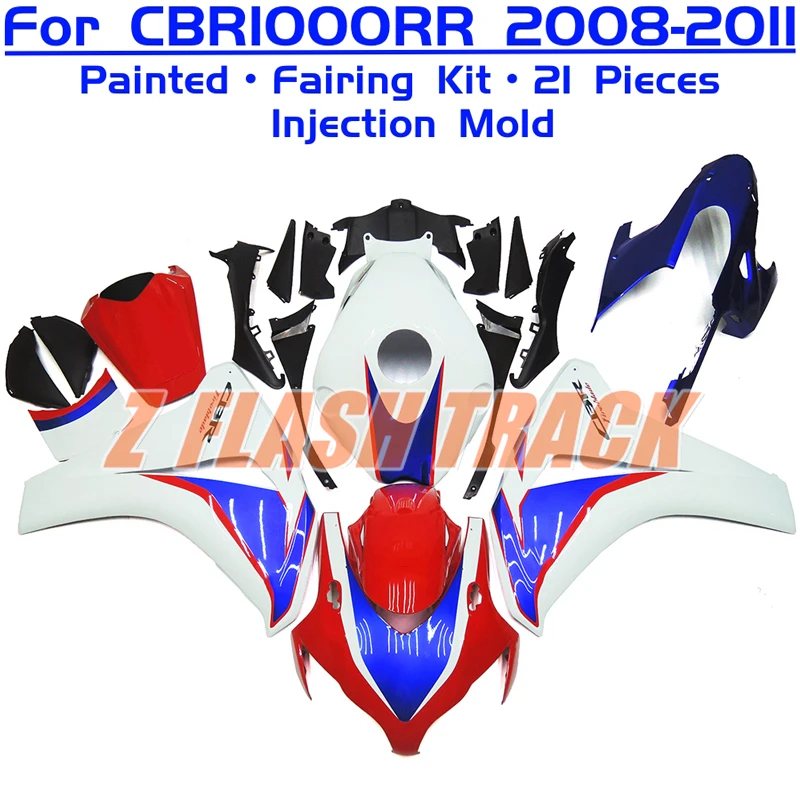 

Для Honda CBR1000RR CBR 1000RR 1000 CBR1000 RR 2008 2009 2010 2011, пластиковый обтекатель, комплект кузова, инъекционный красный, синий, белый