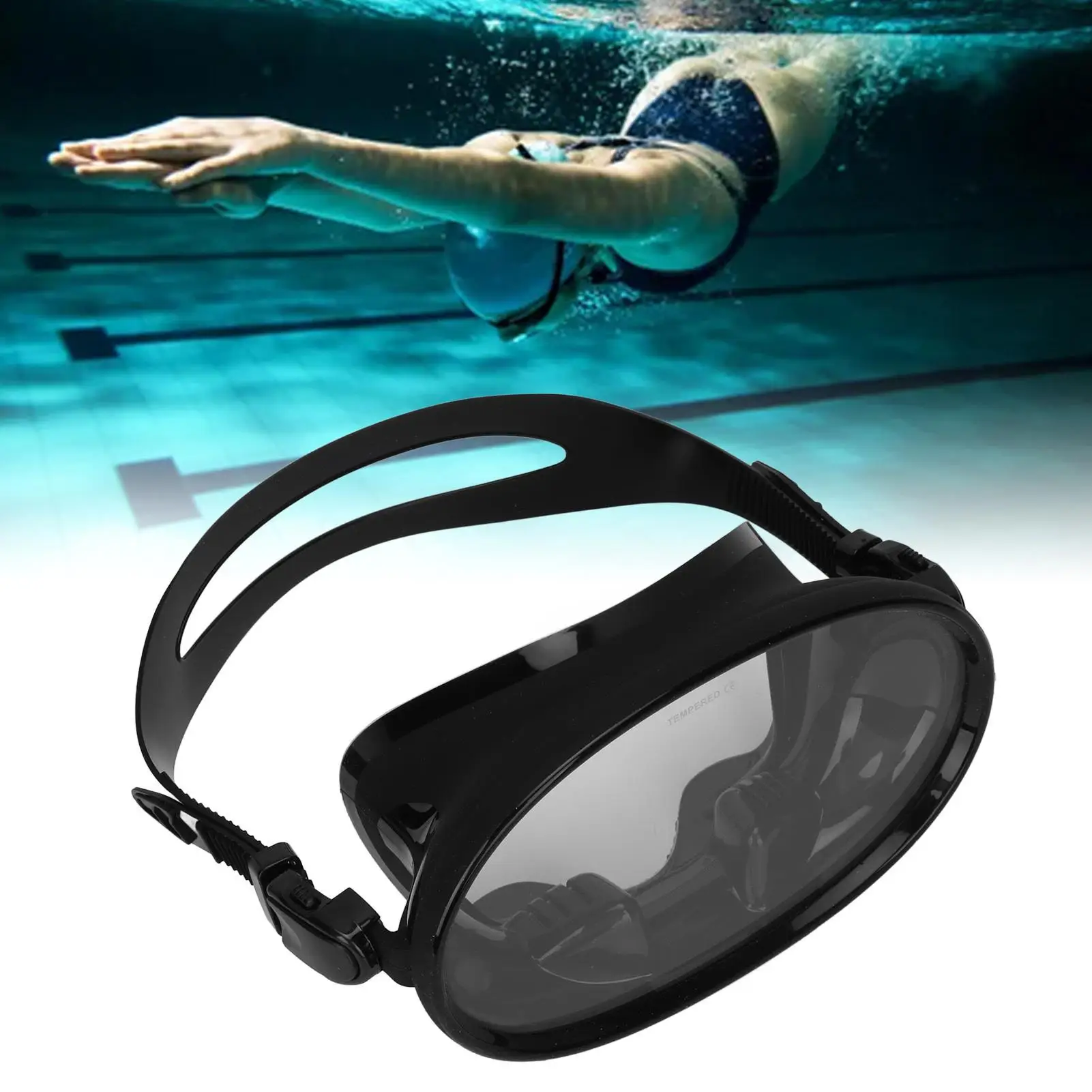 Ultra Wide View snorkelbril met gehard glas - Perfect Fit-uitrusting voor watersporten