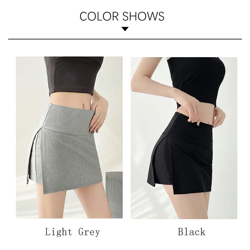 CASUMANL Brand Forking Sports Skirt for Women Summer New High Waist 2024 Skirts Females Gym Daily Anti Glare Woman Clothing