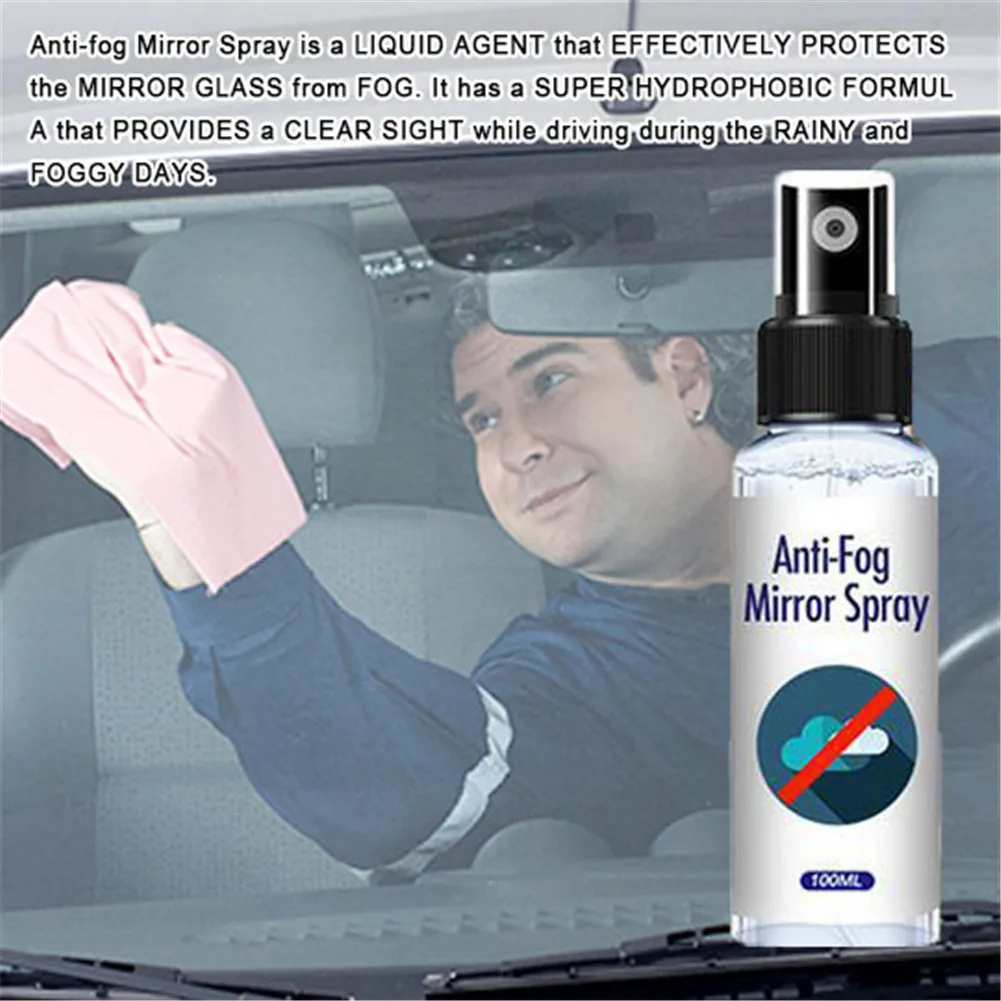 Anti Fog Spray | 100ml Effective Auto Defogger Agent Spray | Car Window and Windshield Cleaner, Prev