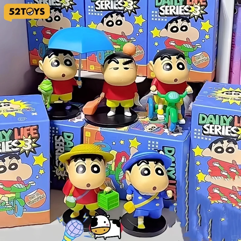 

52 шт., карандаш Шин Чан, слепая коробка, повседневная серия 3, модное украшение для рабочего стола, милая кукла, коллекционный подарок для пар