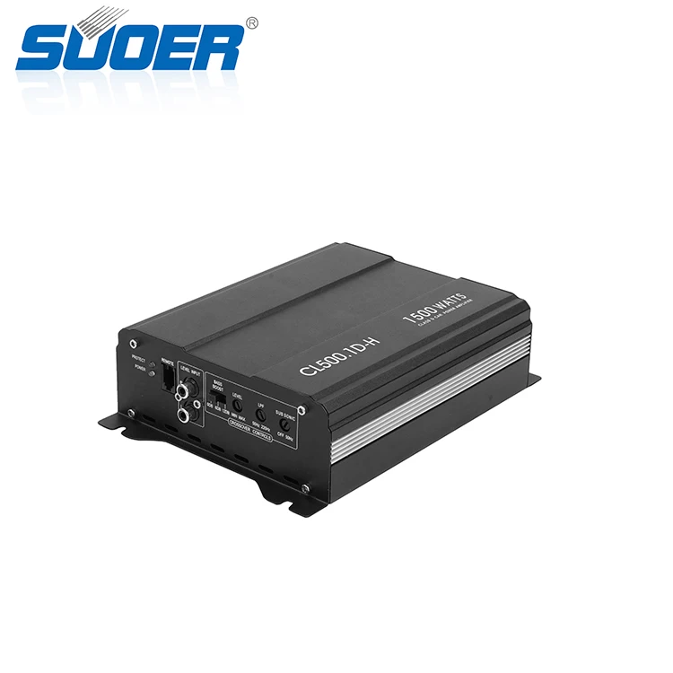 Suoer CL500.1D-H Monoblock Mini Car Amplifier 1500w Amplifier Mono Channel Class d Car Amplifier
