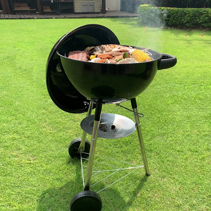 

Outdoor Portable Charcoal Grill for Camping Picnic Travel Lightweight Barbecue Grill Black Color