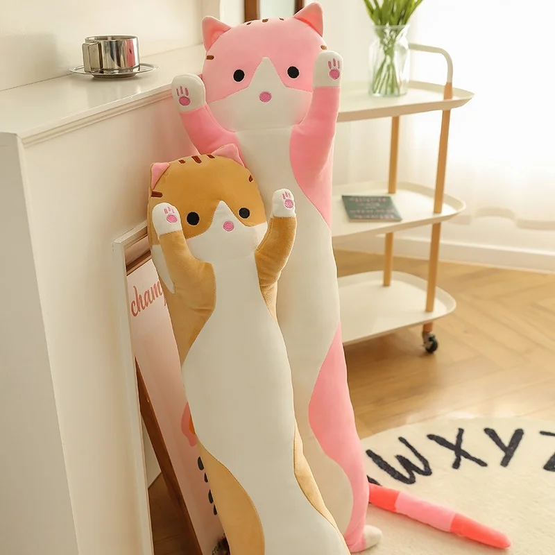 السمين طويل القط وسادة للجسم ألعاب من نسيج مخملي الدهون محشوة الحيوان مضغوط التعبئة للشحن سوبر لينة المعانقة وسادة هدية #3