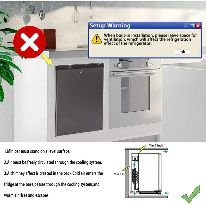 SMETA تحديث 12 فولت RV ثلاجة ثلاجة صغيرة مع قفل شاحنة ثلاجة Freightliner Cascadia Drivers DC 12V | 110 فولت مدمج